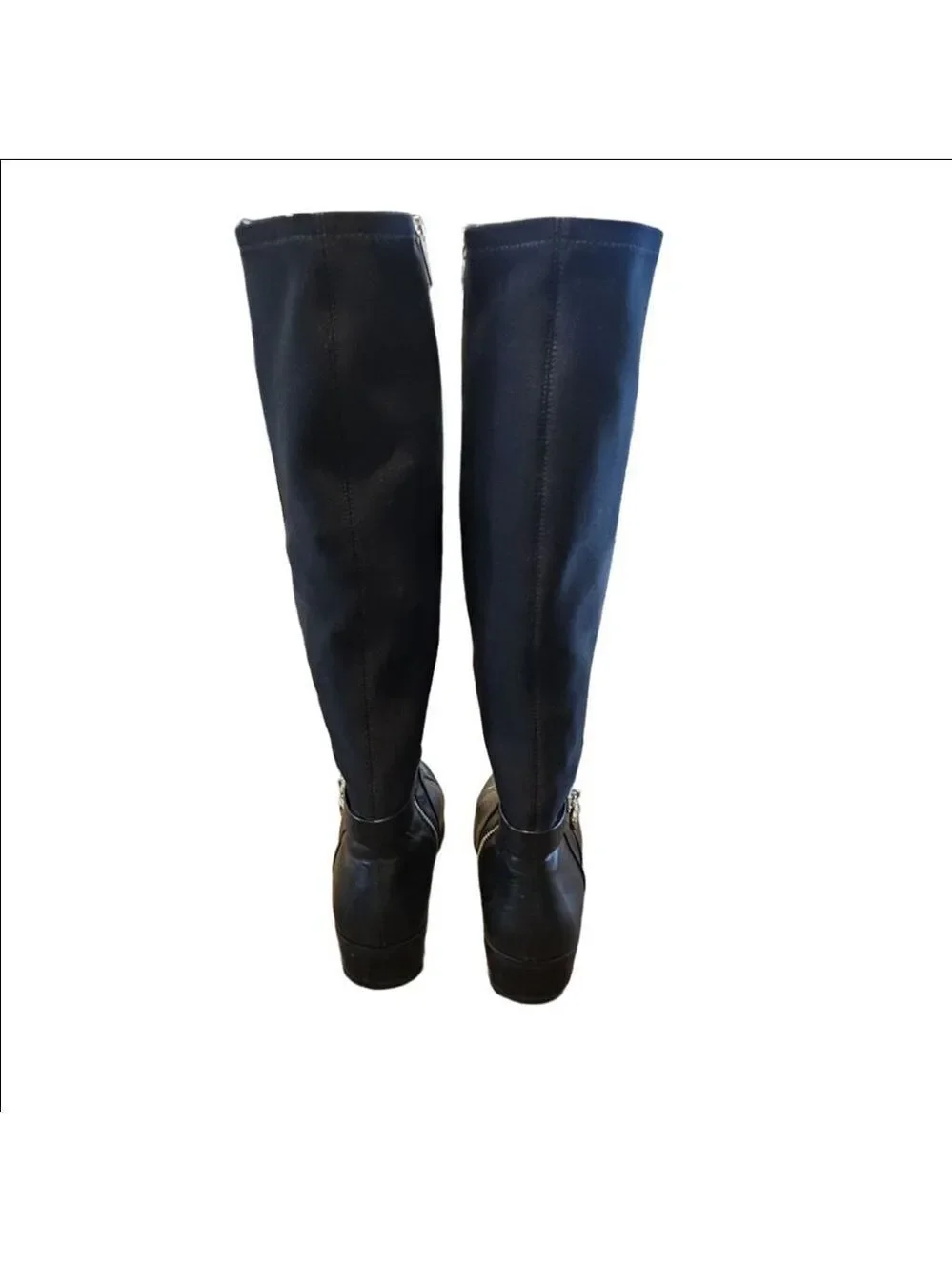 Women's Michael Kors Leather Hamilton Collection Black Knee-High Riding Boots 7